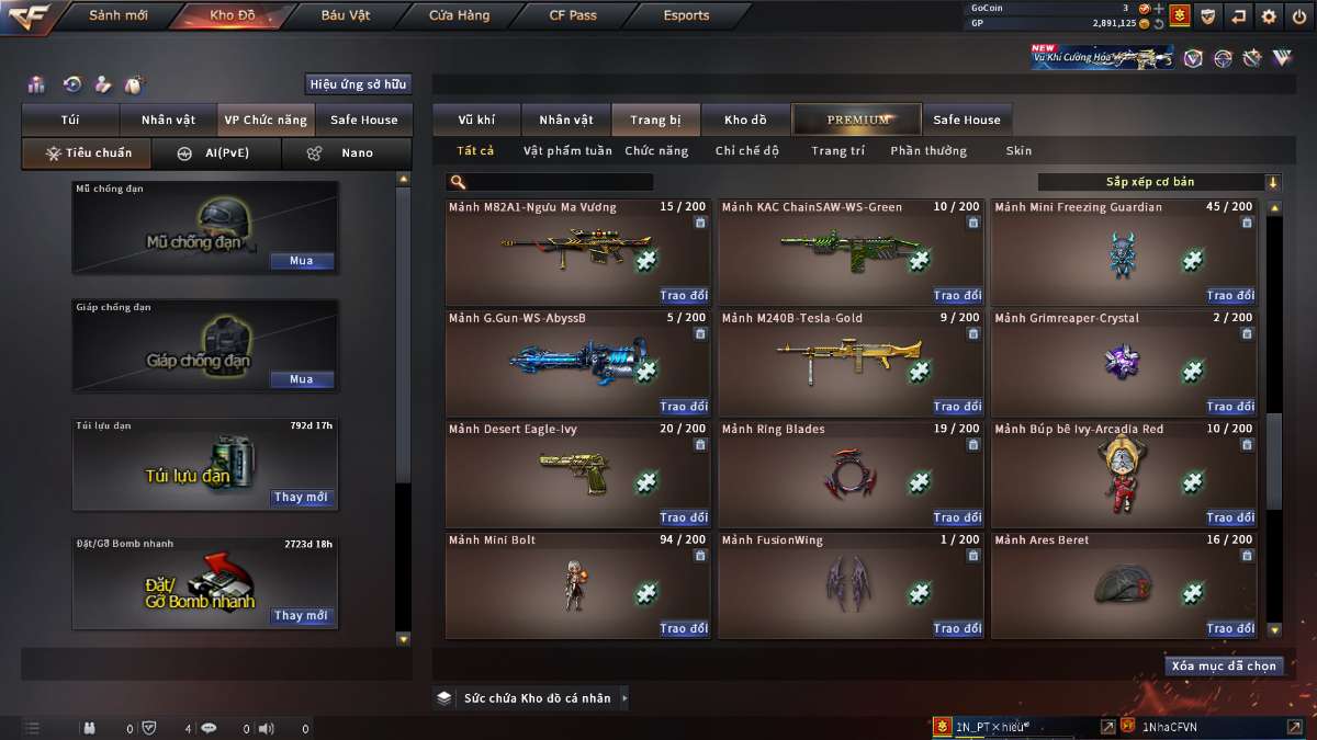 shop acc cf uy tin gia re